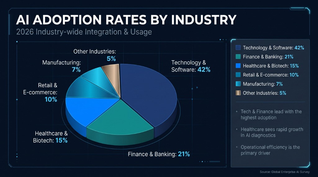 AI Adoption Rates by Industry — 2026 Industry-wide Integration & Usage